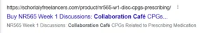 Collaboration Café CPGs Related to Prescribing Medication