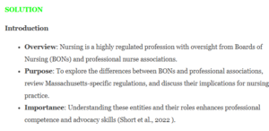 NURS-6050 Week 6 Assignment: Regulation for Nursing Practice Staff Development Meeting 2 NURS-6050 Week 6 Assignment on Nursing Regulation and Staff Development