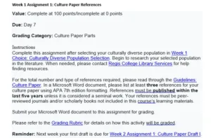Culture Paper References
