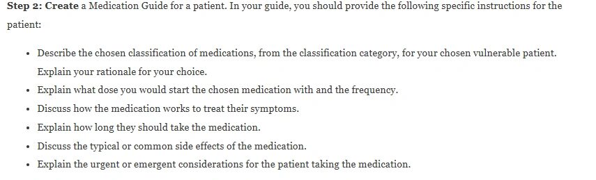 NURS 6630N week 3 assignment create a Medication Guide