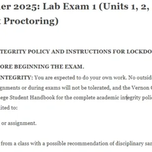 BIOL 2101 Summer 2025: Lab Exam 1 (Units 1, 2, 4, 5, 6, and 7) (YuJa Verity Test Proctoring)